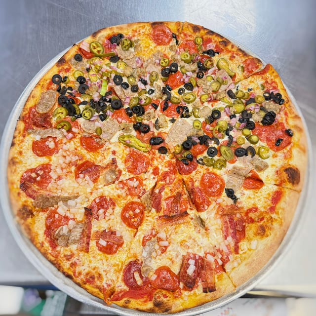 Half & Half Pizza.