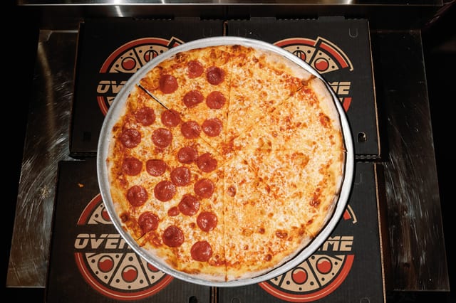Half & Half Pizza.