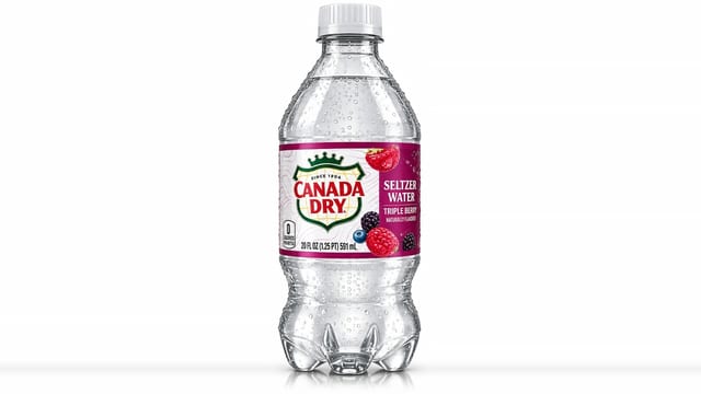 Canada Dry Triple Berry Seltzer Water.