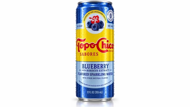 Topo Chico Blueberry Seltzer Water.